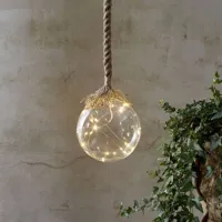 star trading lampe décorative led jutta, sphère verre ø 15 cm
