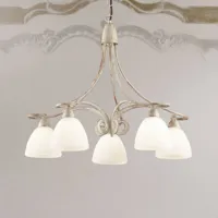 lustre 1730/5 à 5 lampes, ivoire