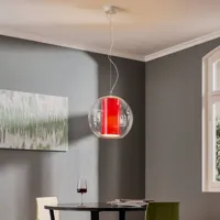 modo luce bolla suspension plastique rouge ø 40 cm