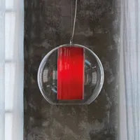 modo luce bolla suspension plastique rouge ø 50 cm