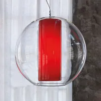 modo luce bolla suspension plastique rouge ø 60 cm