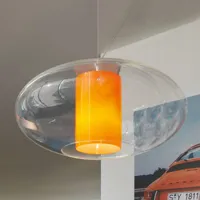 modo luce ellisse suspension plastique orange