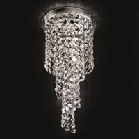 novaresi plafonnier en cristal shine forme spirale, 30 cm