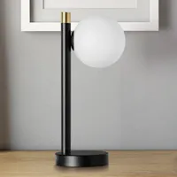 miloox by sforzin lampe à poser pomì à 1 lampe avec sphère de verre