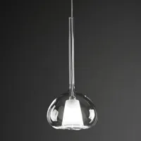 urban by sforzin suspension beba, à 1 lampe en transparent