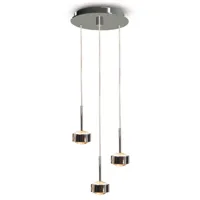 top light suspension led puk drop trio, chrome