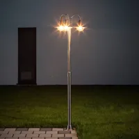 lindby candélabre damion en inox à 3 lampes