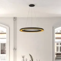 acb iluminación suspension led shiitake, noire/dorée