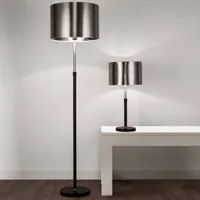 searchlight lampadaire column avec abat-jour en métal
