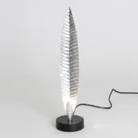 holländer lampe à poser penna argentée hauteur 38 cm