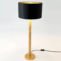 holländer lampe table cancelliere rotonda noire/dorée 79 cm