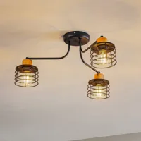 helam plafonnier edison à 3 lampes