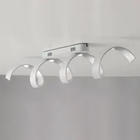 eco-light plafonnier led helix en blanc-argenté