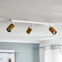 emibig lighting spot pour plafond zen 3 à 3 lampes blanc et doré