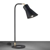 metallux lampe à poser conico, noire/dorée