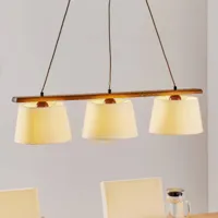 lamkur suspension sweden à 3 lampes, chêne rustique