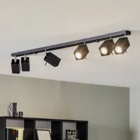 sollux lighting spot pour plafond square noir à 6 lampes linéaire