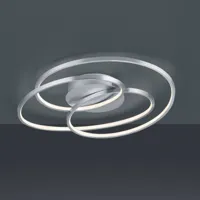 trio lighting plafonnier led gale, 60 cm, nickel mat
