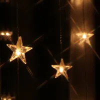 star trading dix brins - rideau lumineux led star 20 lampes