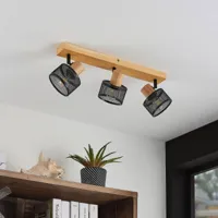 lindby evinora spot pour plafond en bois, 3 lampes