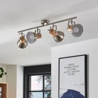 lindby plafonnier dennis avec bois, à 4 lampes
