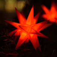 sterntaler guirlande lumineuse led 9 étoiles extérieur rouge