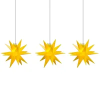 sterntaler guirlande étoile 18 branches, 3 lampes, jaune