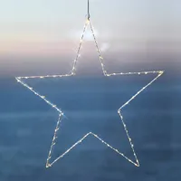 sirius lampe décorative led liva star, blanche, 70 cm