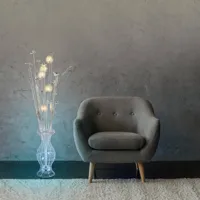 globo lampadaire led anton, couleurs rvb, aspect vase