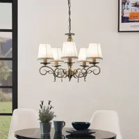 lindby finnick lustre à 5 lampes, laiton