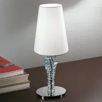 petite lampe à poser crystal blanc