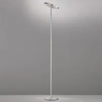 fh lighting lampadaire led fabi en métal, dimmable, nickel