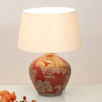 holländer lampe à poser toulouse ronde, hauteur 42 cm, rouge