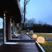 deko-light lampe sphérique d'extérieur avec piquet de terre, terracotta ø 45cm