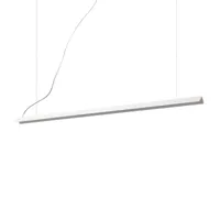 ideallux ideal lux suspension led v-line, blanc