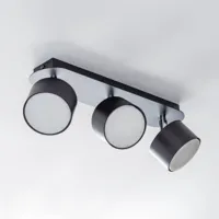 eko-light cloudy spot pour plafond à trois lampes noir