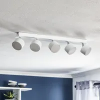 eko-light cloudy spot pour plafond à cinq lampes blanc