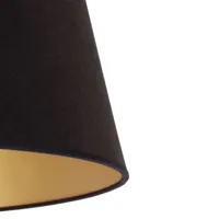 duolla abat-jour cone hauteur 25,5 cm, noir/or