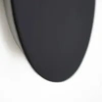 escale blade applique murale led noir mat ø 18 cm