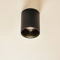 euluna spot pour plafond eye tone en forme de cylindre noir