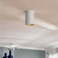 euluna spot pour plafond bit m de forme cylindrique, blanc