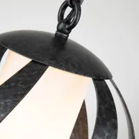 quintiesse suspension blacksmith noire/blanche 1 lampe ø25,4