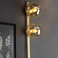 eco-light applique pluton à deux lampes, dorée