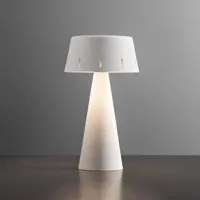 olev makà lampe de table led avec batterie, blanc