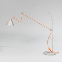 midgard ayno s lampe de table grise/orange 2 700 k
