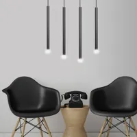 emibig lighting suspension sid à 4 lampes, noire