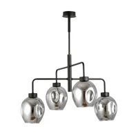 emibig lighting suspension lukka, à 4 lampes, noire/graphite