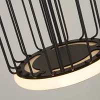 searchlight suspension led cage à 3 lampes, noire
