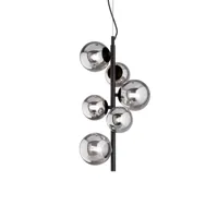 ideallux ideal lux perlage suspension noir 6flg hauteur 52cm
