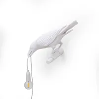 seletti applique déco led bird lamp, gauche, blanche